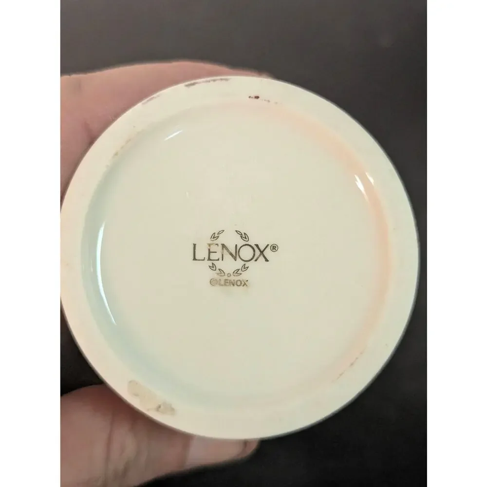 Vintage Lenox Fine Ivory Bone China Garden Flowers Miniature Flared Vase 24k